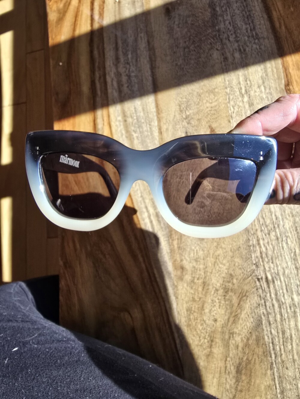 Valley Eyewear Black White Ombre Marmont Sunglasses